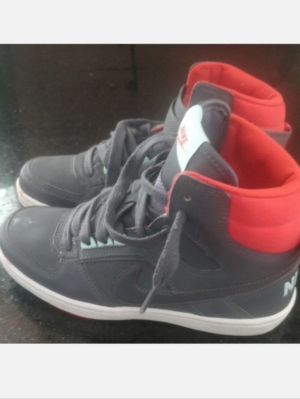 Nike Charcoal and Crimson High-Tops